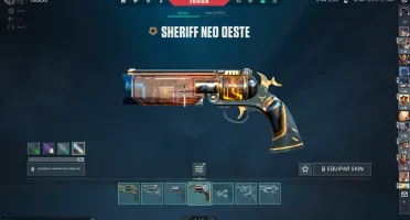 conta valorant com skin de faca vandal fantom sherif