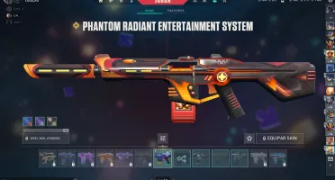 conta valorant com skin de faca vandal fantom sherif