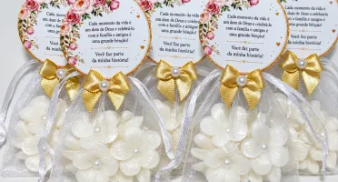 20 Lembrancinhas Personalizadas Sabonete Flor de Jasmim