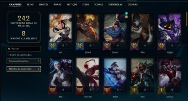 Conta prata 1 com 76 champs e 63 skins