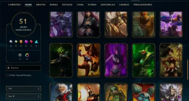 Diamante 3 com 50 Champs e 51 Skins