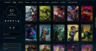 Diamante 3 com 50 Champs e 51 Skins