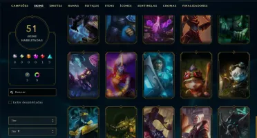 Diamante 3 com 50 Champs e 51 Skins