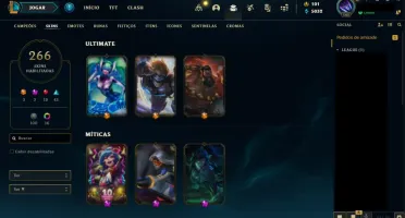 Conta LOL 266 Skins (Ultimo Rank Diamante)