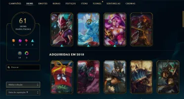 conta lol lvl 204-104 champs