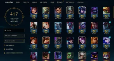 conta lol lvl 204-104 champs