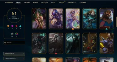 conta lol lvl 204-104 champs
