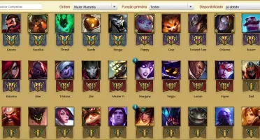 CONTA LEAGUE OF LEGENDS BR- 19 SKINS - 54 CHAMP - UNRANKED