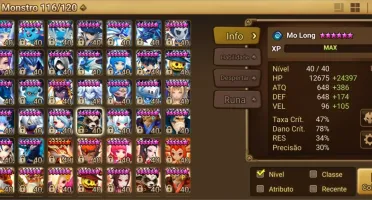 Conta Summoner War, 116 6*, 45 nat5, C3 RTA, LD ELUDIA