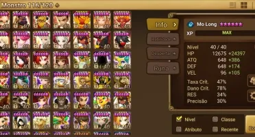 Conta Summoner War, 116 6*, 45 nat5, C3 RTA, LD ELUDIA