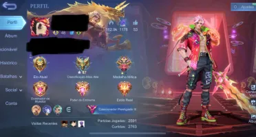 Conta Mobile Legends 137Herois/307Skins