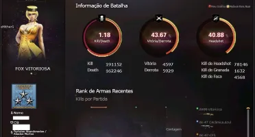 CONTA CROSSFIRE General de Exército (3 STAR) - 1 VIP 54 MN