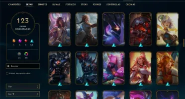 Platina 3 com TODOS os champs e 123 Skins ( MAIN TOP )