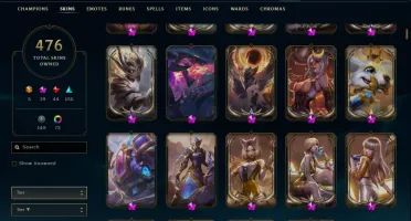 Conta league of legends platina com +470 skins