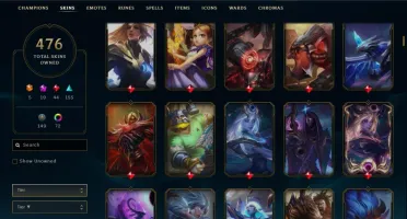 Conta league of legends platina com +470 skins
