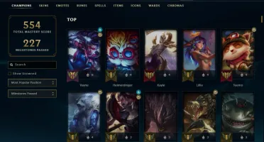 Conta league of legends platina com +470 skins