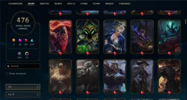 Conta league of legends platina com +470 skins