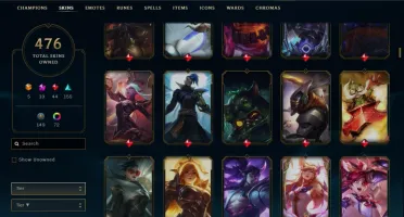 Conta league of legends platina com +470 skins