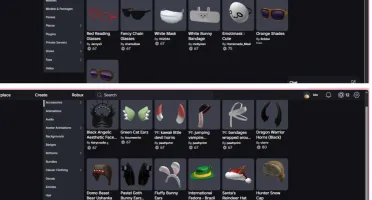 Conta roblox com muitos acessorios e skins