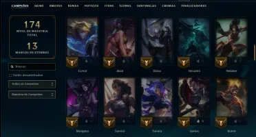 Prata 1 com 95 Champs e 46 Skins ( Mais de 150 Jogos )