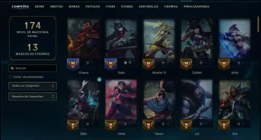 Prata 1 com 95 Champs e 46 Skins ( Mais de 150 Jogos )