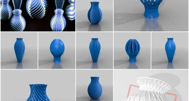 STL Para Impressão 3D - Coleção 13 Modelos de Vasos