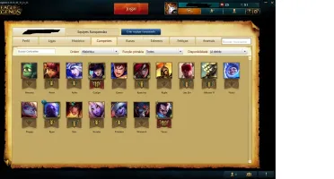 Conta League of Legends no ranked borda ouro