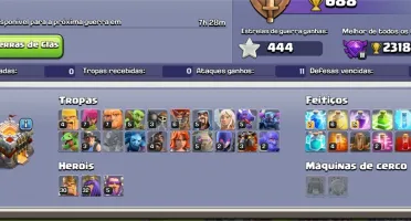 Clash of Clans cv 11 Minimax + Royale nível 10 arena 11