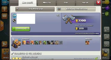 CV 11 + Arena Royale 11 Nivel 11 Heróis 17 18 11 Muros 9