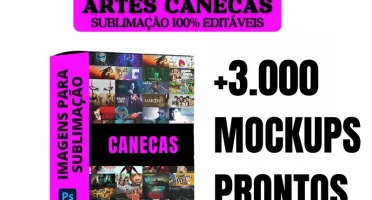 Pack +25.000 Artes Para Canecas (sublimação) +3.000 Mockups