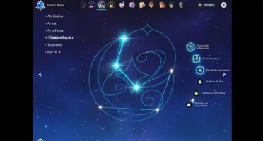Hu Tao (com báculo) Raiden C2 Zhongli C1 ++