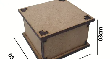 Kit 20 caixa com tampa 05x05cm personalizada MDF,...