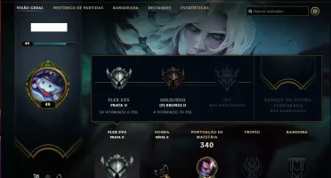 Conta bronze 2 com 82 champs e 24 skins