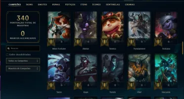Conta bronze 2 com 82 champs e 24 skins