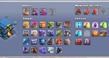 CLASH OF CLANS - CV12 E CV11 - HÉROIS FULL - SOMENTE JUNTAS