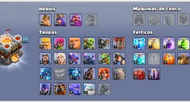 CLASH OF CLANS - CV12 E CV11 - HÉROIS FULL - SOMENTE JUNTAS