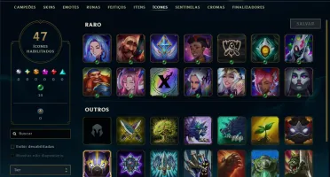 Unranked com 35 Champs e 4 Skins