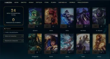 Unranked com 35 Champs e 4 Skins