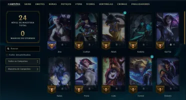 Unranked com 35 Champs e 4 Skins