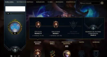 Conta LoL md5 para o prata mmr bom