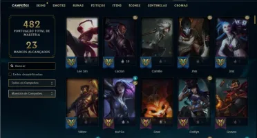 Conta prata 2 com TODOS os champs e 181 Skins + 1500 RP