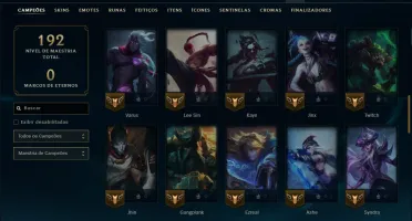 Diamante 2 com 65 Champs e 13 Skins