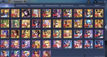 Conta TOP Global Full CDZ SAINT SEIYA AWAK/PREÇO DESAPEGO