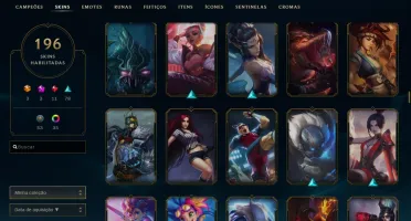 conta level 144 com 196 skins 3 miticas 35 cromas 93 emotes