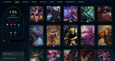 conta level 144 com 196 skins 3 miticas 35 cromas 93 emotes