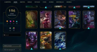 conta level 144 com 196 skins 3 miticas 35 cromas 93 emotes