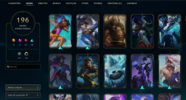 conta level 144 com 196 skins 3 miticas 35 cromas 93 emotes
