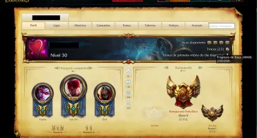 Conta Ouro V, Skin Vitoriosa, Mais de 190 skin