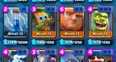 CONTA CR LV 13 VARIAS CARTAS FULL, EMOTES E VISUAIS DA TORRE
