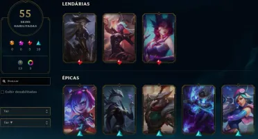 conta platina 1 com emote de gm 55 skins